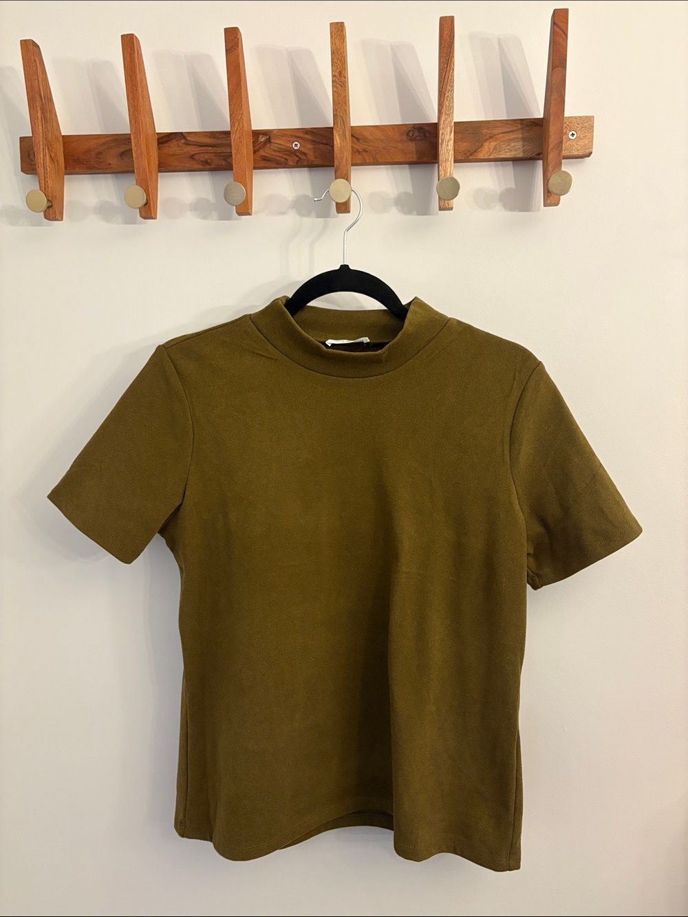 Cyrus Olive Crewneck Short Sleeve Top